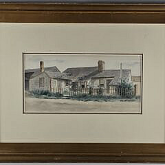 Jane Brewster Reid Nantucket Watercolor on Paper “Hearts Ease, Siasconset”,Painting
