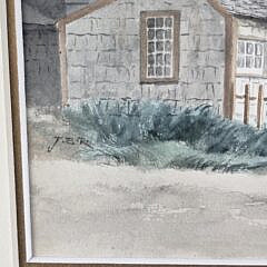 Jane Brewster Reid Nantucket Watercolor on Paper “Hearts Ease, Siasconset”,Painting