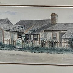 Jane Brewster Reid Nantucket Watercolor on Paper “Hearts Ease, Siasconset”,Painting