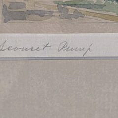 Scarce Doris and Richard Beer Nantucket Watercolor on Paper “Sconset Pump”, 20th century