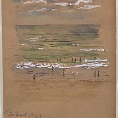 5023-955 Beach Scene Watercolor A