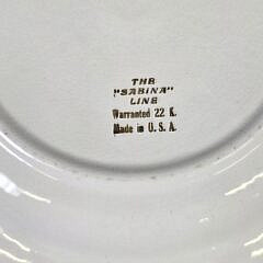 Set of Five Vintage Pictorial Porcelain Ship Plates, 20th century
