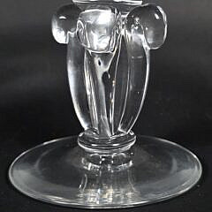 Vintage Signed Steuben Clear Glass Serving Compote, 20th century