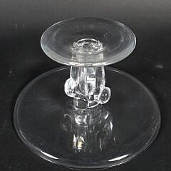 Vintage Signed Steuben Clear Glass Serving Compote, 20th century