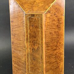 Antique British Regency Birdseye Maple Double Compartment Tea Caddy, 19th century