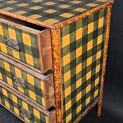 Antique English, “Tortoiseshell”, Bamboo Grain Painted Chest of Drawers, 19th century