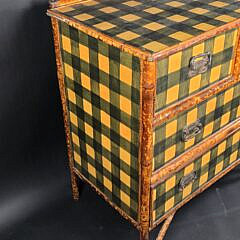 Antique English, “Tortoiseshell”, Bamboo Grain Painted Chest of Drawers, 19th century