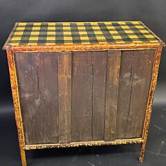 Antique English, “Tortoiseshell”, Bamboo Grain Painted Chest of Drawers, 19th century