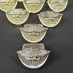 Group of Eleven Silver Plated Nantucket Friendship Basket Purse Napkin Rings