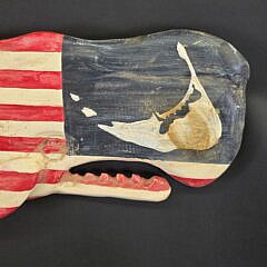 Original Sunny Wood Carved and Painted Nantucket Sperm Whale Sculpture