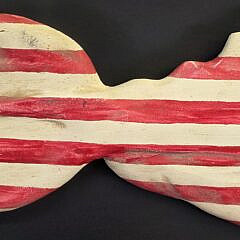 Original Sunny Wood Carved and Painted Nantucket Sperm Whale Sculpture