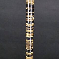 Antique Horn and Ebony Continuous Spacer Walking Stick