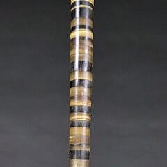Antique Horn and Ebony Continuous Spacer Walking Stick
