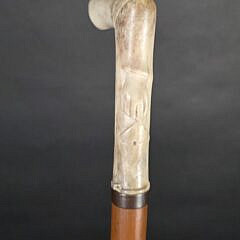 Antique Bone L-Grip Cane, 19th century