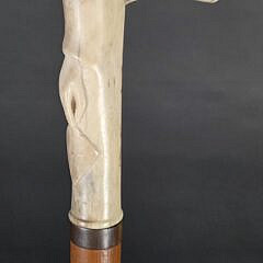 Antique Bone L-Grip Cane, 19th century