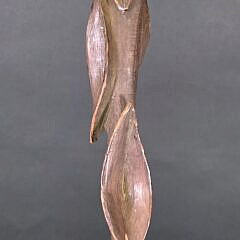 Antique American Folk Art Carved Diamond Willow Walking Stick