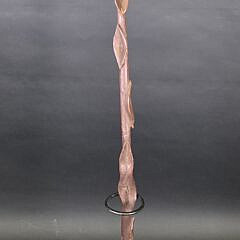Antique American Folk Art Carved Diamond Willow Walking Stick