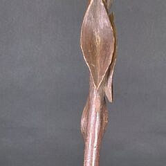 Antique American Folk Art Carved Diamond Willow Walking Stick