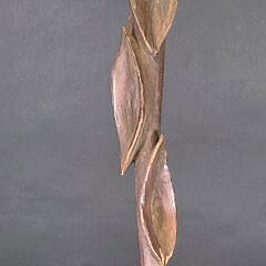 Antique American Folk Art Carved Diamond Willow Walking Stick