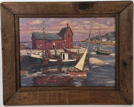 5058-955 Harbor Oil Painting A
