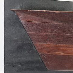 Antique American Five-Lift Ship Makers Half Hull Boat Model, 19th century