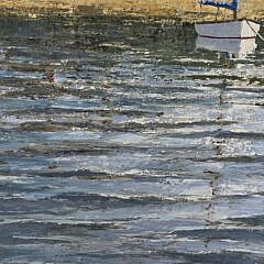 Greg G.S. Hill Nantucket Oil on Linen, “Polpis Harbor Serenity”, Painting