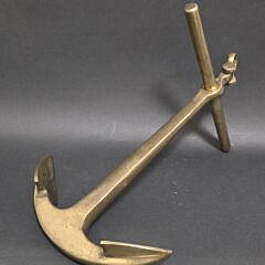 Vintage Solid Brass Salesman Sample Nautical Anchor Ornament, 20th century