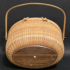 Vintage Nantucket Lightship Friendship Basket Purse, 20th century