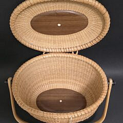 Vintage Nantucket Lightship Friendship Basket Purse, 20th century