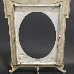 Vintage Painted Cast Iron United States Navy Souvenir Picture Frame, 20th century