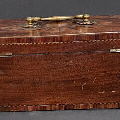 Fine Antique British Regency Triple Compartment Tea Caddy, 18th century