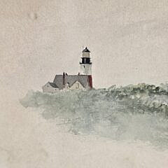 Jane Brewster Reid Nantucket Watercolor on Paper “Sankaty Head Lighthouse”, Painting