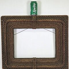 Antique Macrame Sailors Fancy Ropework Picture Frame, 19th century