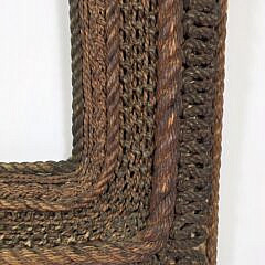 Antique Macrame Sailors Fancy Ropework Picture Frame, 19th century