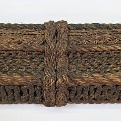 Antique Macrame Sailors Fancy Ropework Picture Frame, 19th century