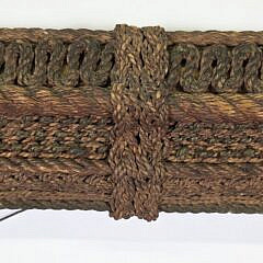 Antique Macrame Sailors Fancy Ropework Picture Frame, 19th century