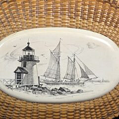 Paul F Whitten Nantucket Friendship Basket Purse, circa 1984