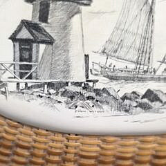 Paul F Whitten Nantucket Friendship Basket Purse, circa 1984