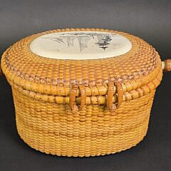 Paul F Whitten Nantucket Friendship Basket Purse, circa 1984
