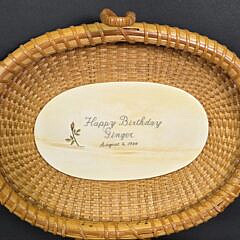 Paul F Whitten Nantucket Friendship Basket Purse, circa 1984