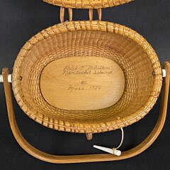 Paul F Whitten Nantucket Friendship Basket Purse, circa 1984