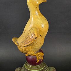 Scarce Antique Nuydea Foundry Cast Iron Figural Duck Sprinkler Head, circa 1920s