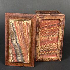 Antique American Fox Art Relief Carved Fish Box, 19th century