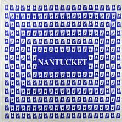 Scarce Nantucket Burgee Flag Silk Scarf, 20th century