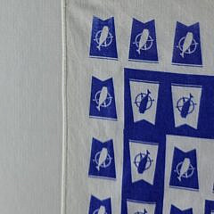 Scarce Nantucket Burgee Flag Silk Scarf, 20th century