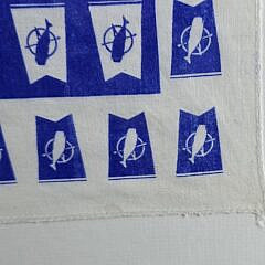 Scarce Nantucket Burgee Flag Silk Scarf, 20th century