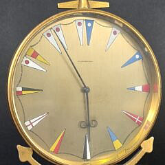 Nautical Signal Flag and Anchor Swiss Desk Clock, 20th century