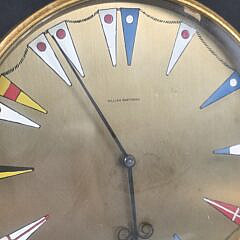 Nautical Signal Flag and Anchor Swiss Desk Clock, 20th century