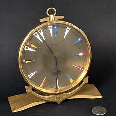 Nautical Signal Flag and Anchor Swiss Desk Clock, 20th century