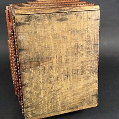 Antique American Carved Tramp Art Playing Card Suits Box, 19th century